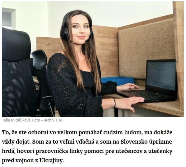 Táňa Micaľuková z linky pomoci pre Ukrajincov: Zažili šikanu, zľahčovanie znásilnenia aj odmietanie lekárskej pomoci – Obrázok
